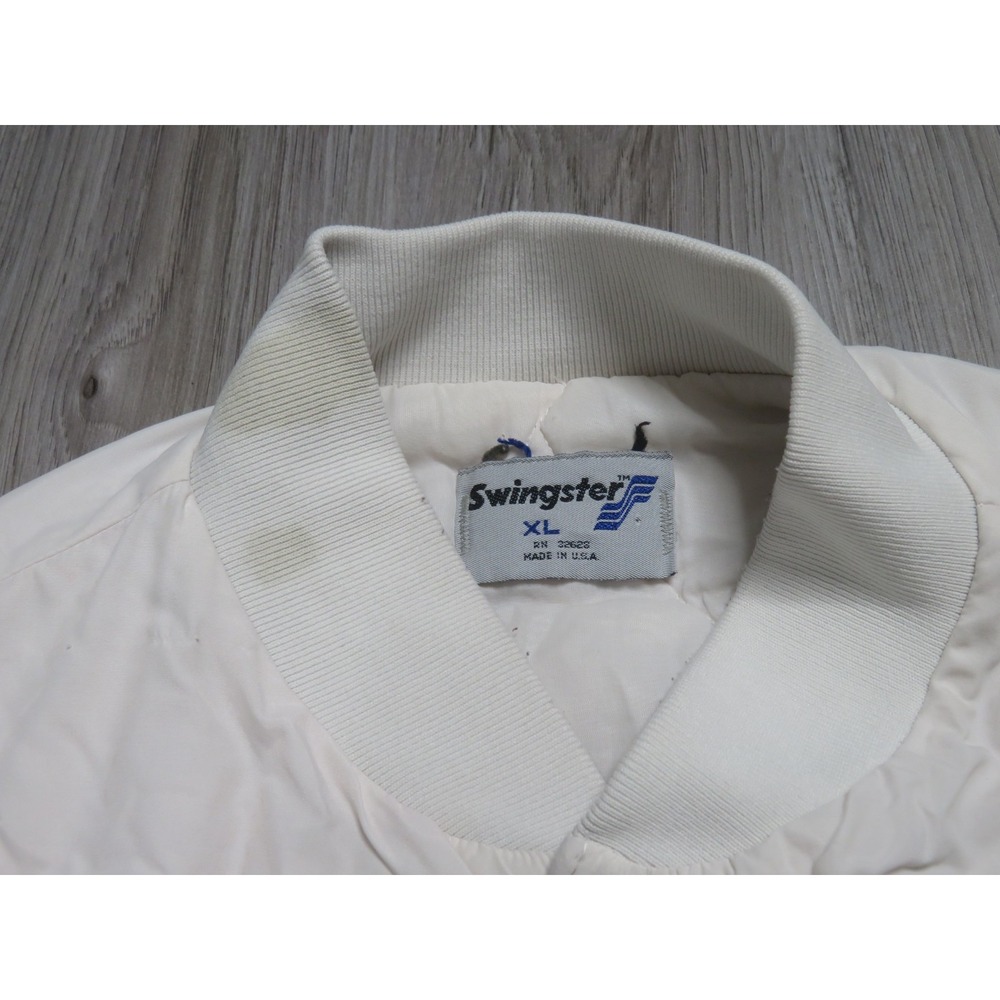 Vintage Stanford 80s Satin Bomber Jacket Size XL Men Pre Owned As Is READ! - Picture 5 of 10